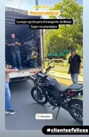 Testimonio envío de moto Movercol