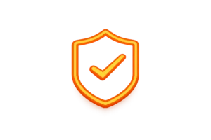 Escudo brillante con marca de verificación Escudo brillante con marca de verificación