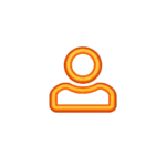 Icono de usuario naranja brillante