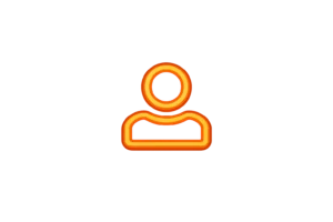 Icono de usuario naranja brillante Icono de usuario naranja brillante